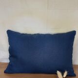 Blue palmette cushion