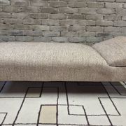 Daybed, vintage 1970s chaise longue with headrest.