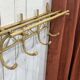 1960s rattan wall coat rack