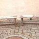 Pair of solid raw wood benches XIX