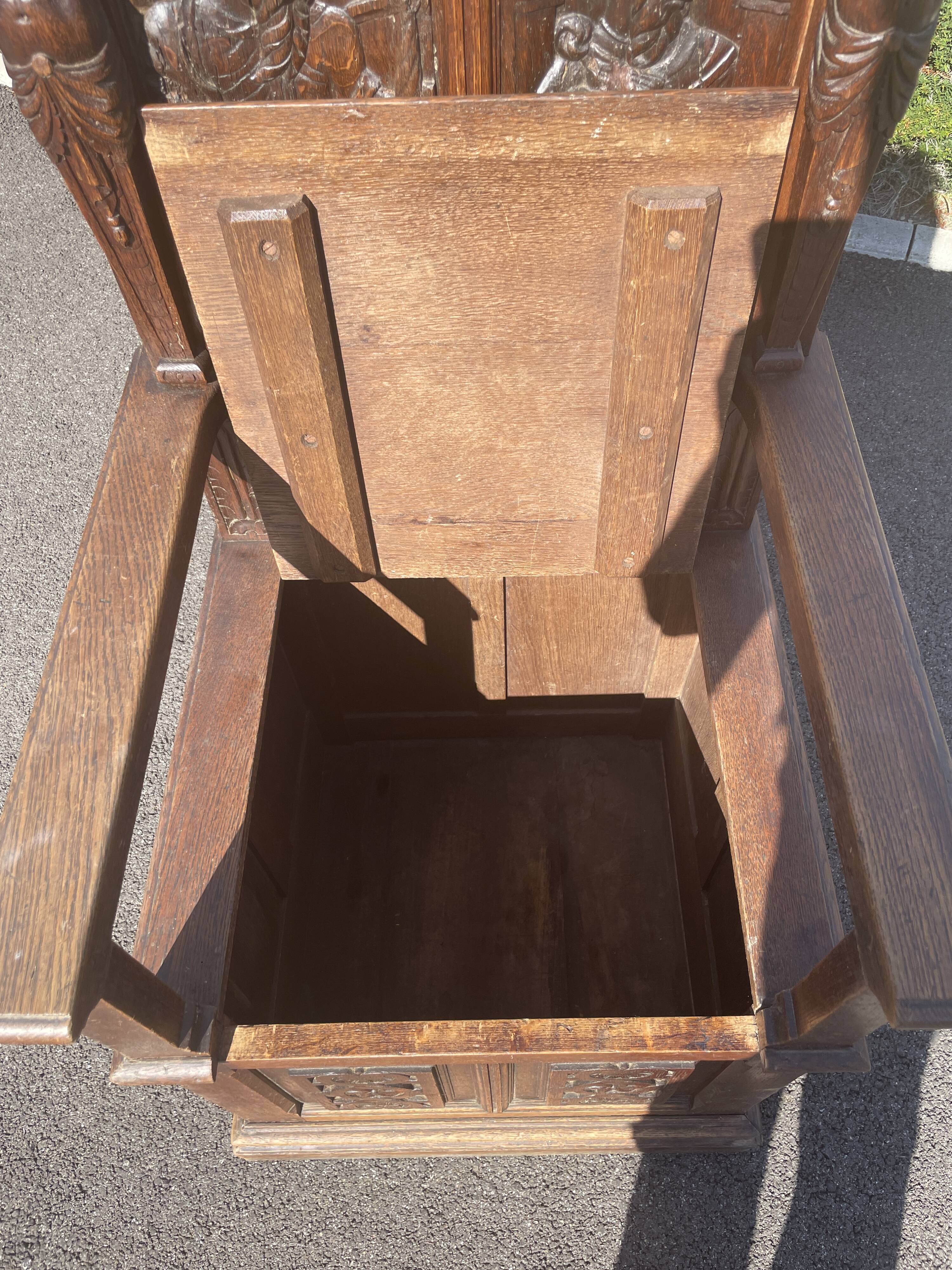 Cathedre chaise haute trône style renaissance gothique