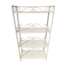 Foldable wrought iron standing shelf 4 levels