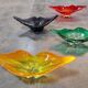 Set of 4 decorative glass bowls by Josef Hospodka, 1970s.