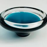 Scandinavian blue sommerso glass catchall – vintage design from the 1960s.