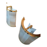 Pair of vintage Hollywood Regency wall lights, 1980s