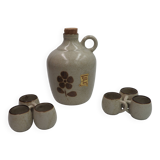 Carafe et petits verres à digestif en grès