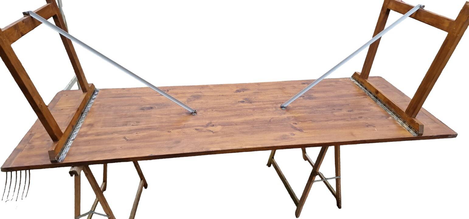 240cm folding table and its two benches