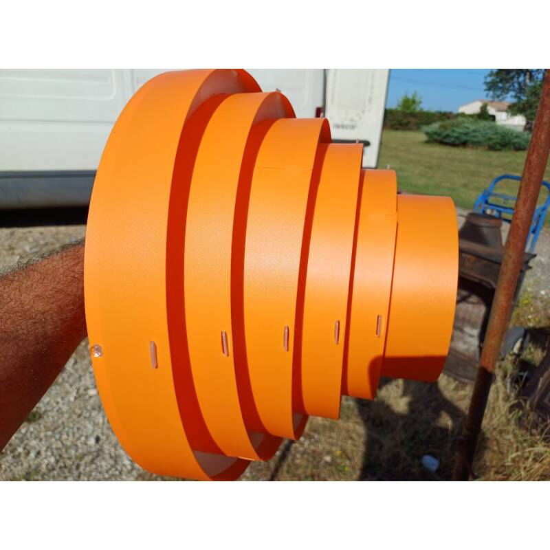 Vintage orange plastic pendant light