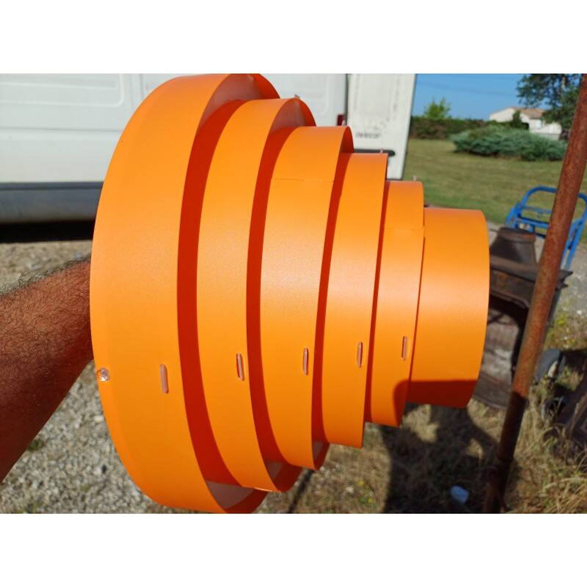 Vintage orange plastic pendant light