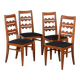 Set of 4 solid oak chairs from the 1950s.