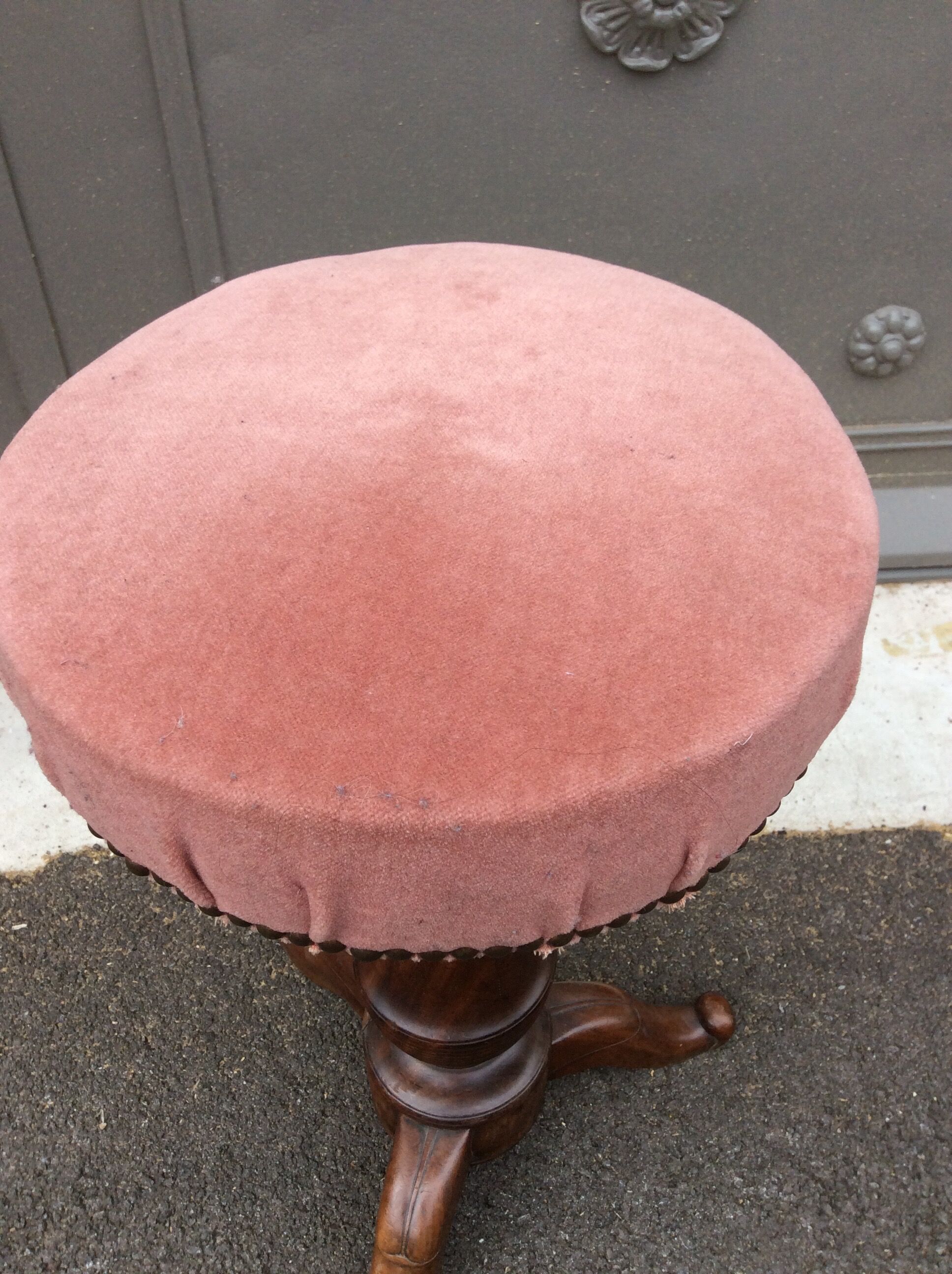Mahogany piano stool 1920