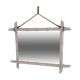 Miroir bambou patiné