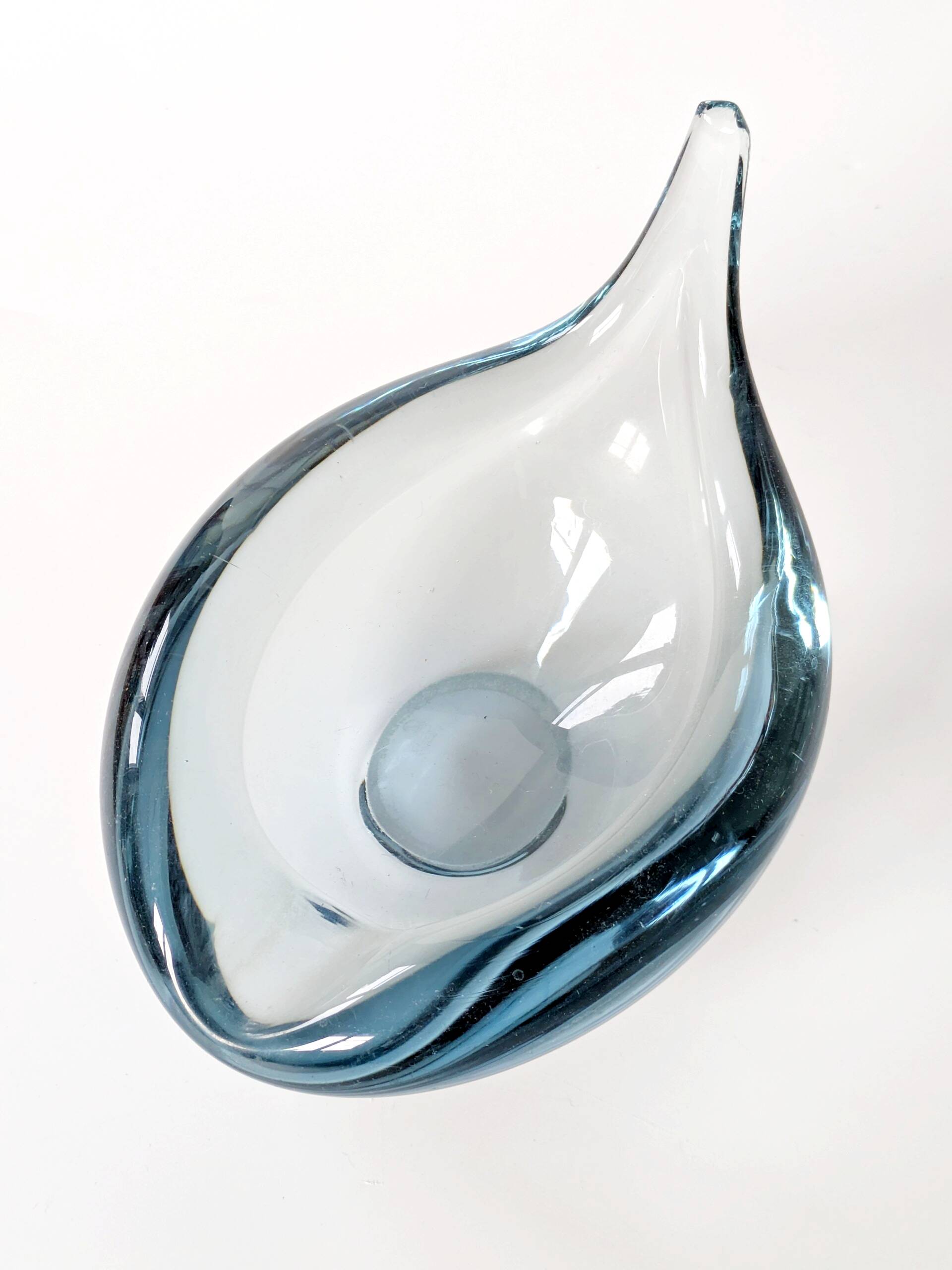 Vide poche en verra AKVA Per Lütken pour Holmegaard Danemark, années 60