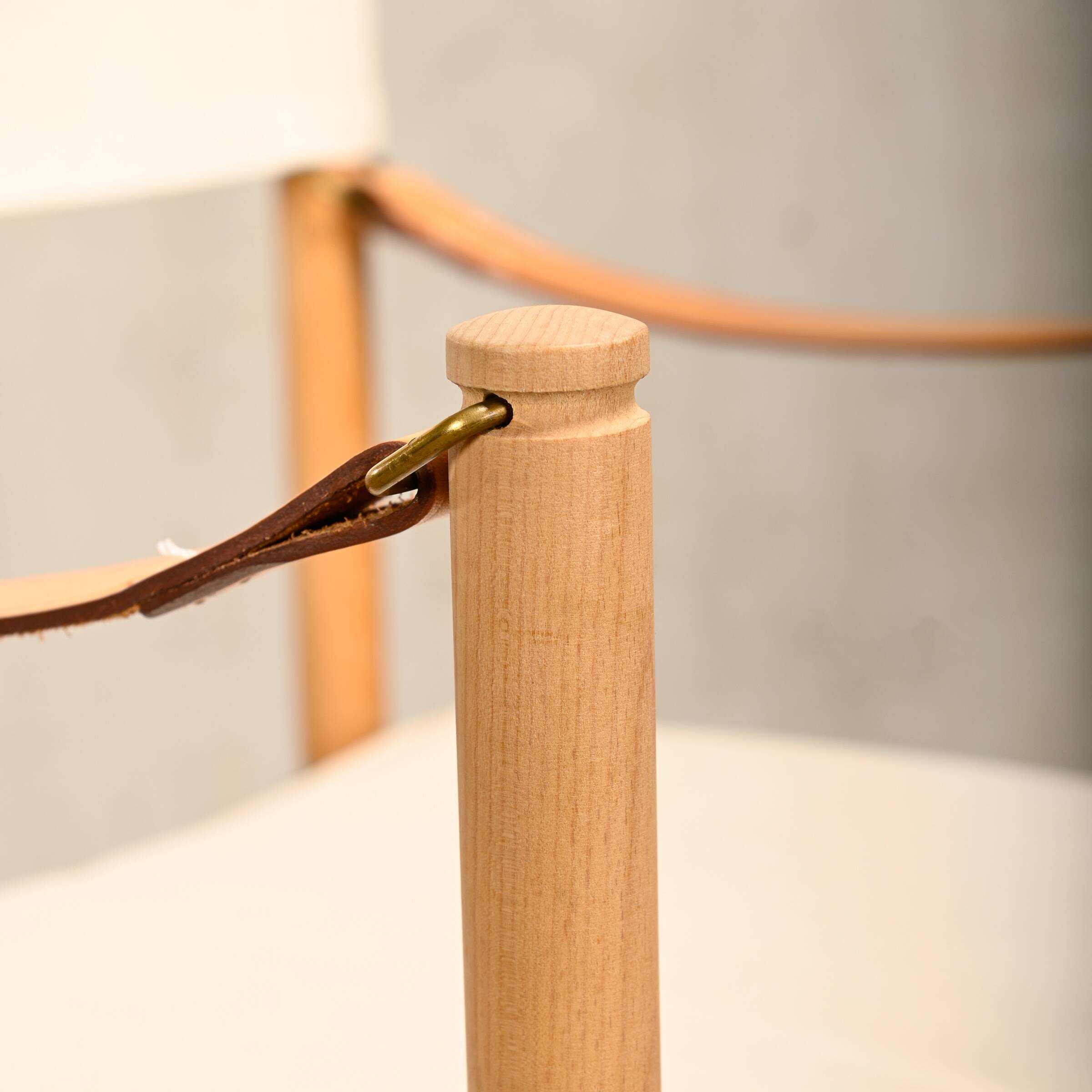 Mogens Koch MK16 Folding Chair in Beech Wood and Canvas for Rud Rasmussen, DK