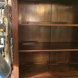 Two-part cabinet, recessed and with a glass-fronted display case, in Indian rosewood, circa 1850/60