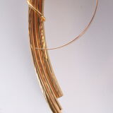 24 kt gold-plated tulip glass wall lamps Italian design 1970