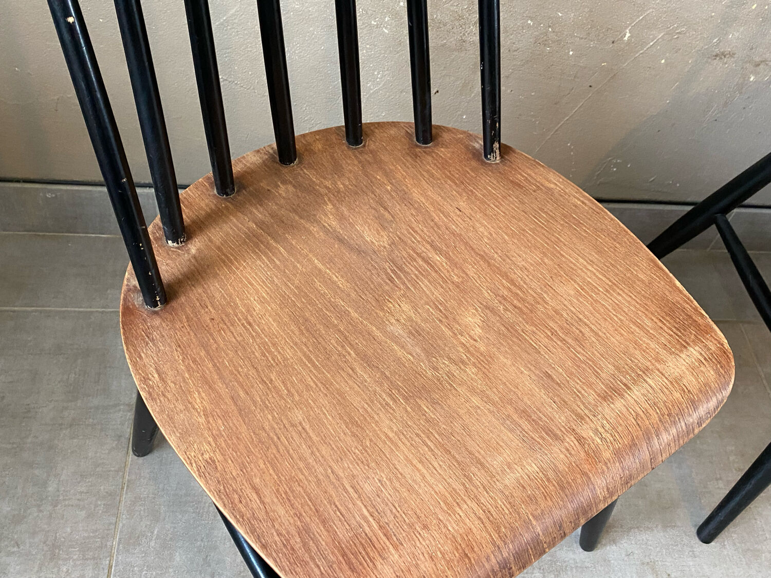3 vintage Fanett chairs, Tapiovaara model, Stol Kamnik edition