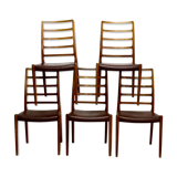 Niels O Moller's series of 5 chairs in Rio rosewood