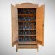 Armoire parisienne d’hôtel miroirs biseauté chêne brut 1920