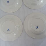 8 assiettes 160223 gien fleurs bleues 4  plates  & 4 creuses