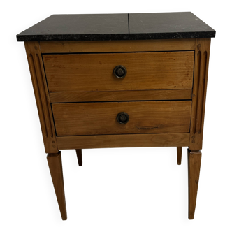 Vintage chest of drawers with natural stone