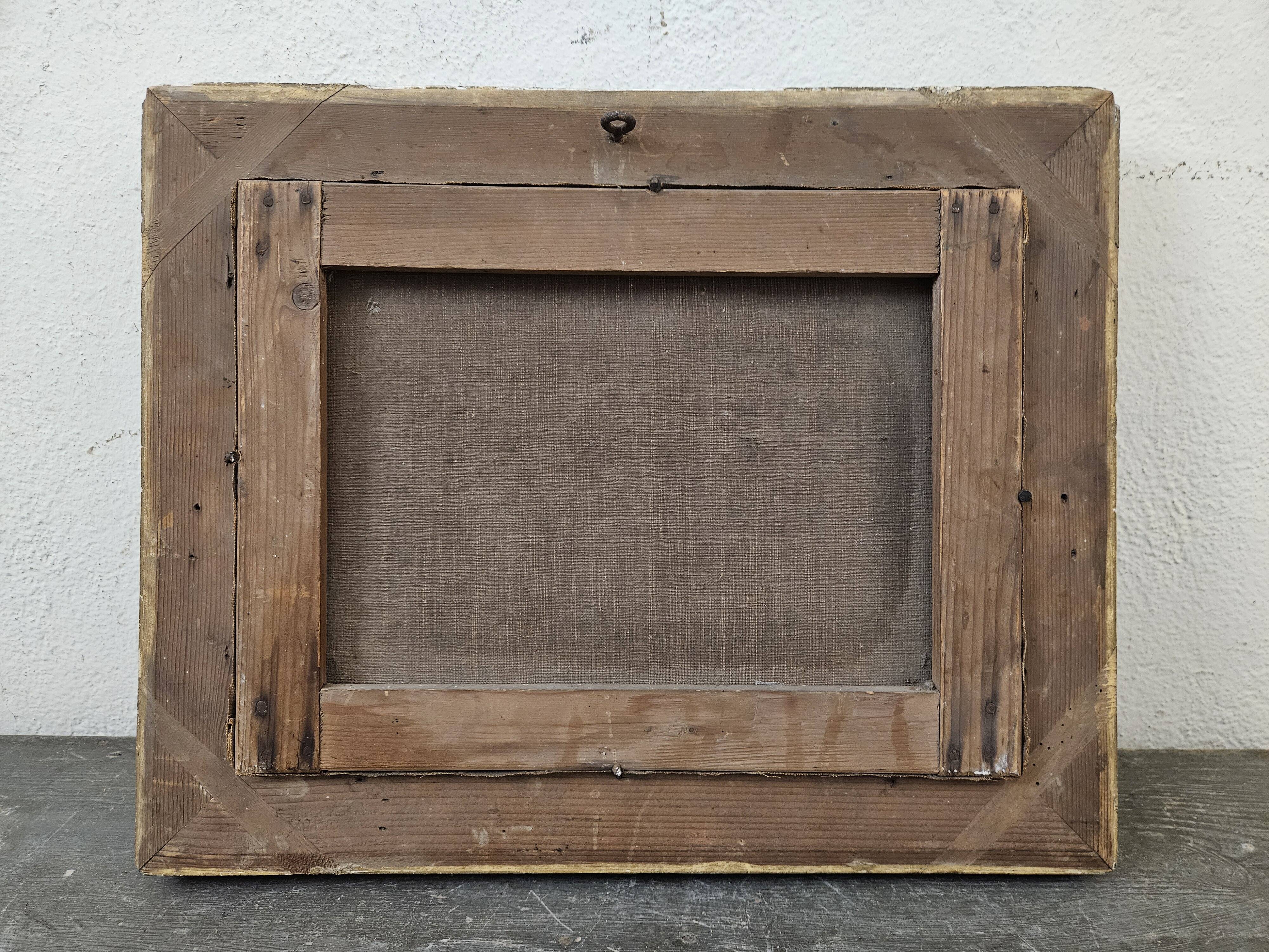 Oil on canvas - Navy - Old painting