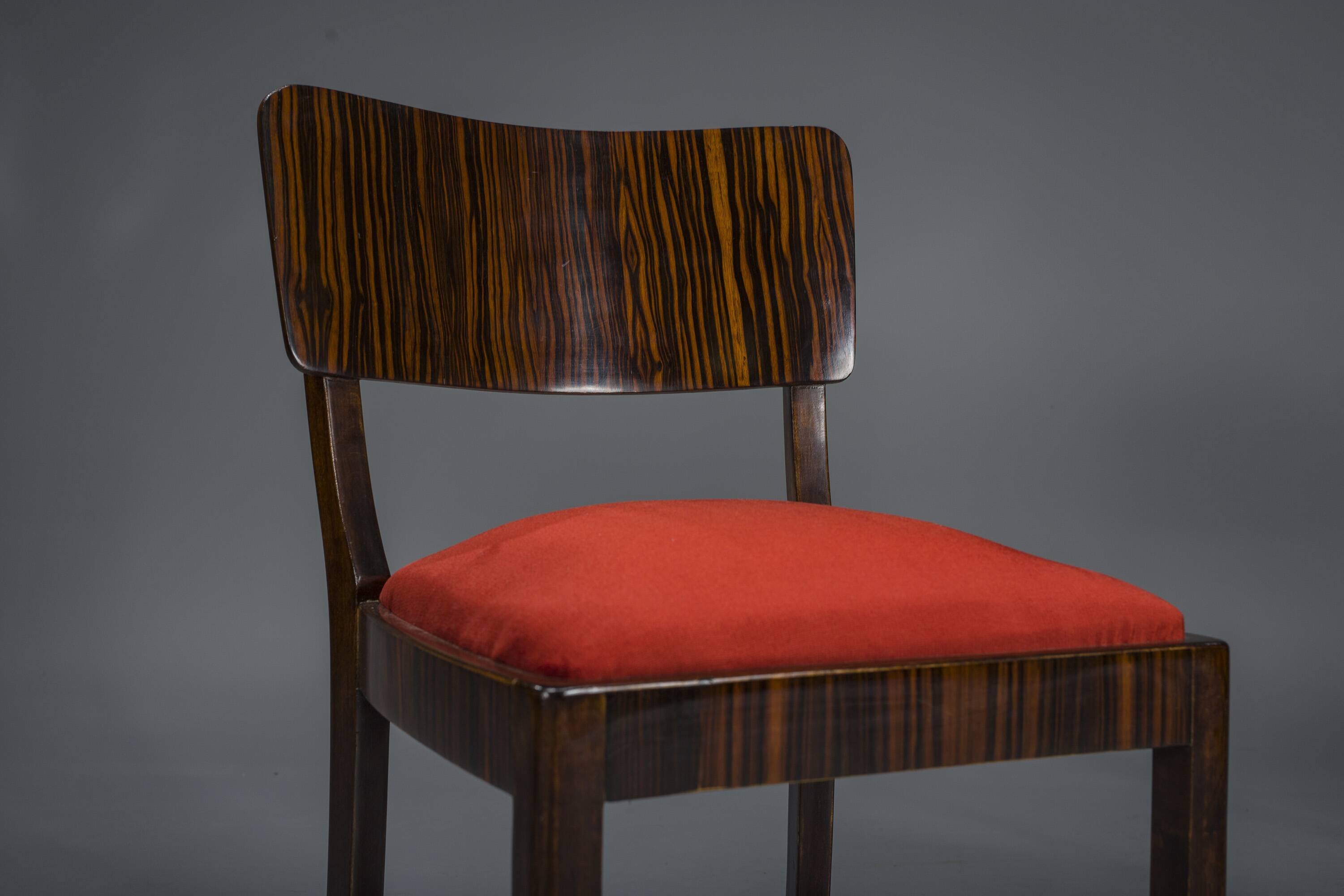 Art Deco Makassar dining chairs, 1930s, set of 4