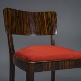 Art Deco Makassar dining chairs, 1930s, set of 4