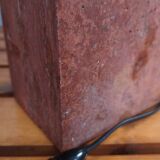 Lampe à poser en marbre rouge - style Barbier 1970