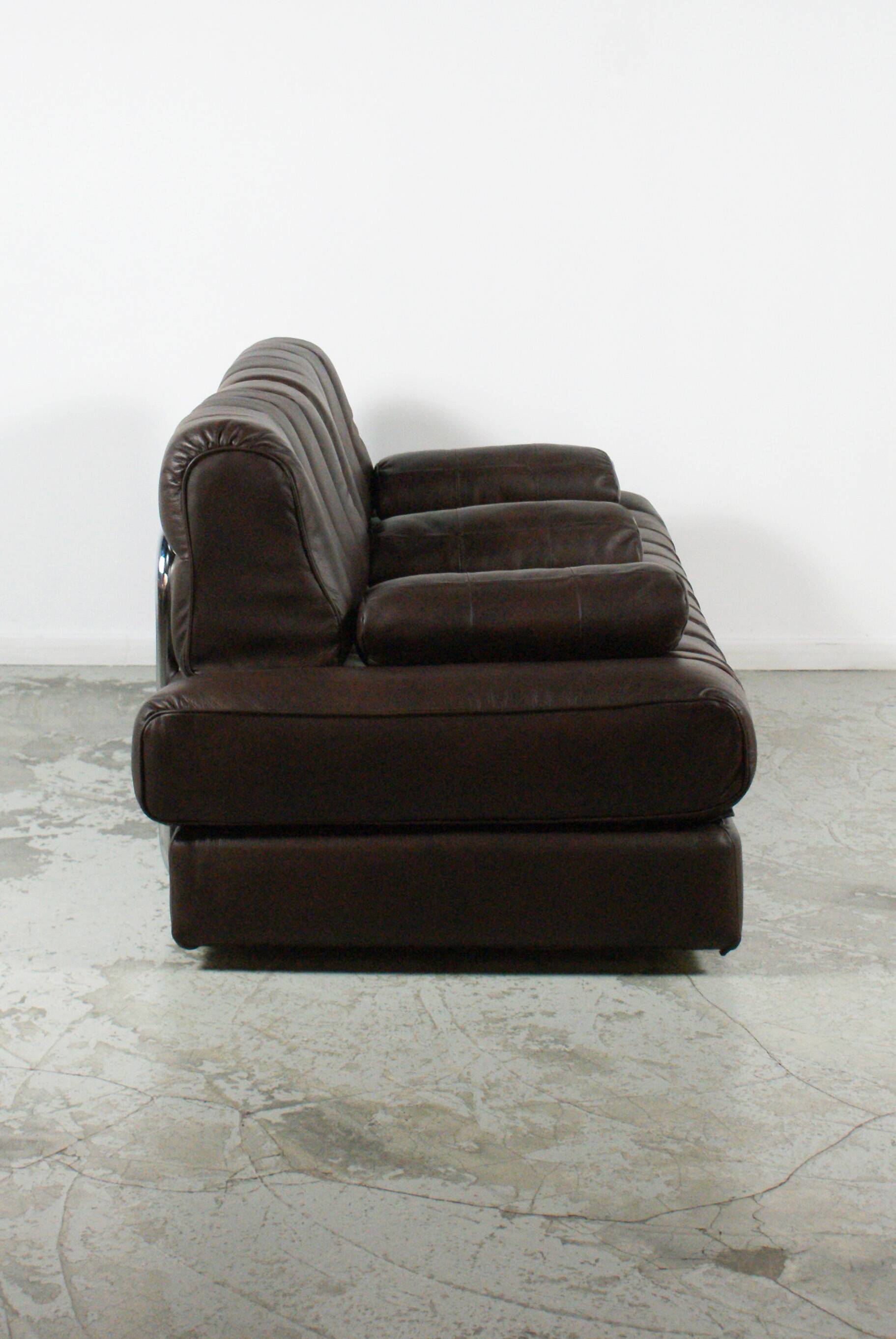 DS-85 Vintage Brown Leather Sofa by De Sede