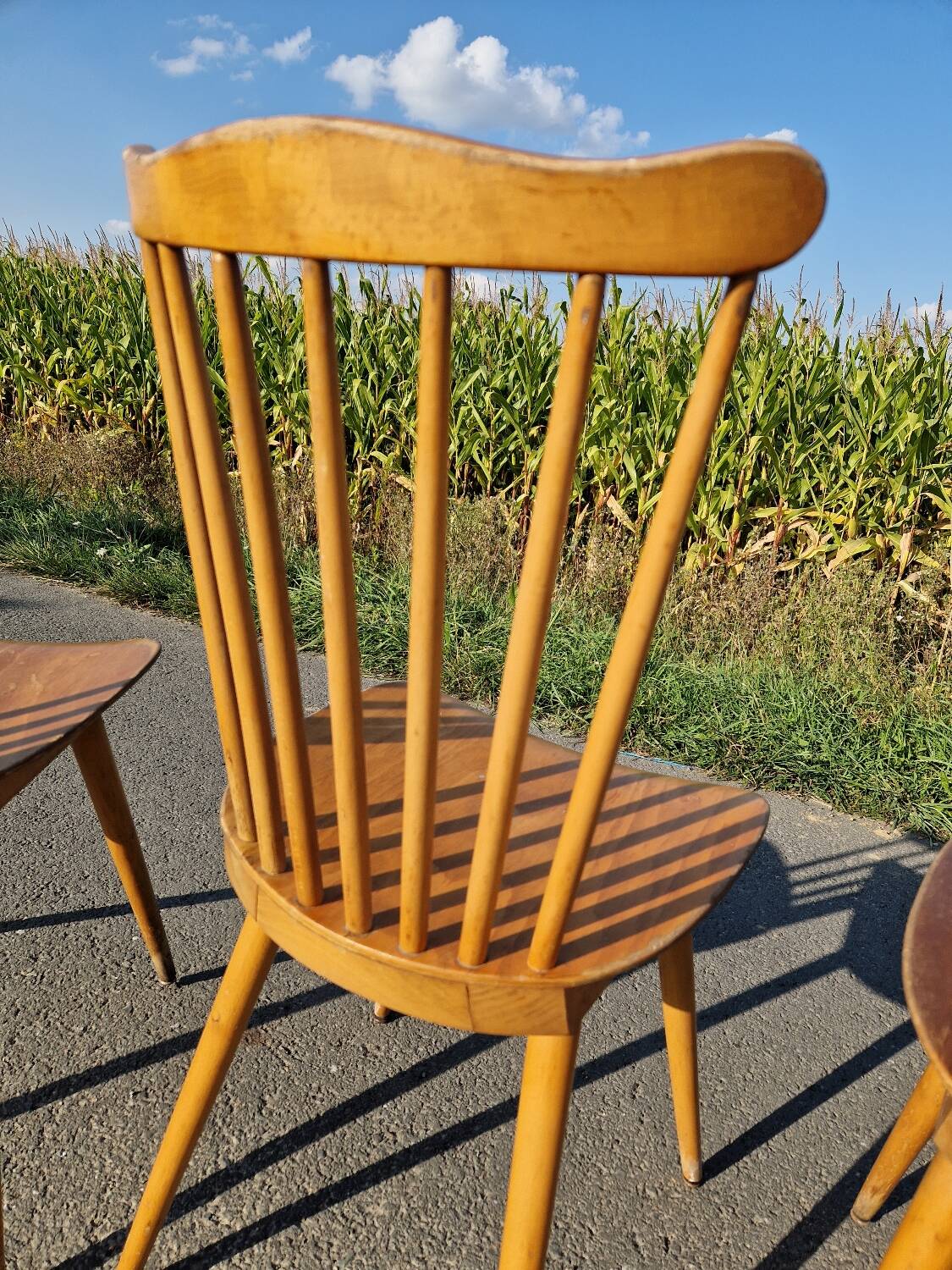 Set of 3 Baumann bistro chairs, Menuet model