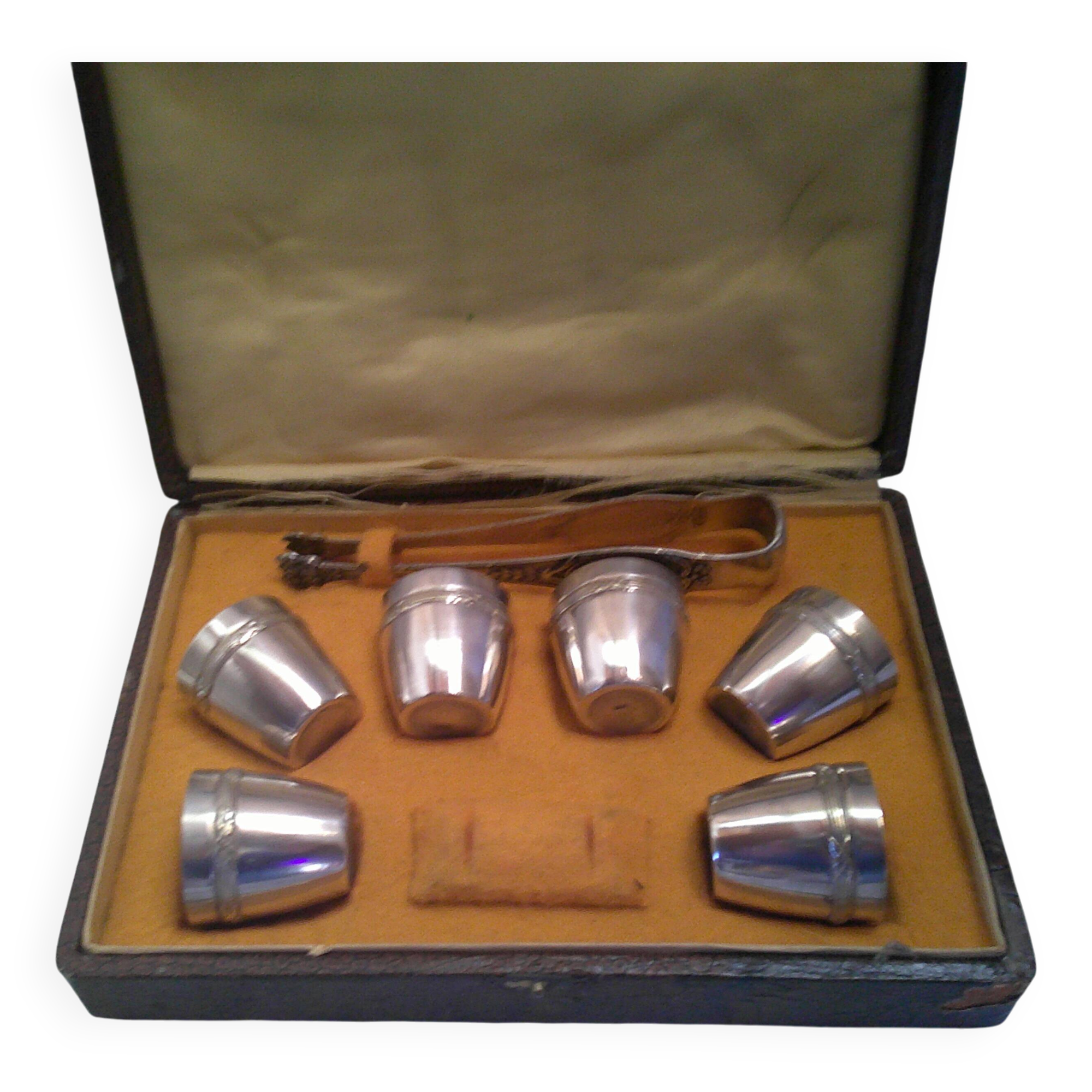Coffret 6 gobelets en argent