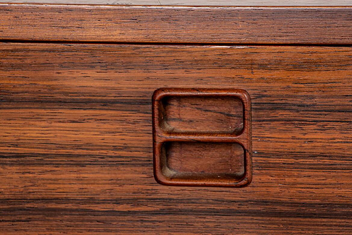 Small chest of drawers, hall or occasional furniture, Danish in rosewood.