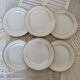 6 half porcelain Lunéville earthenware dessert plates with gold edging
