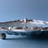 Large silver-plated shell dish