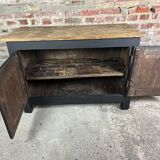 18th century raw and black oak sideboard
