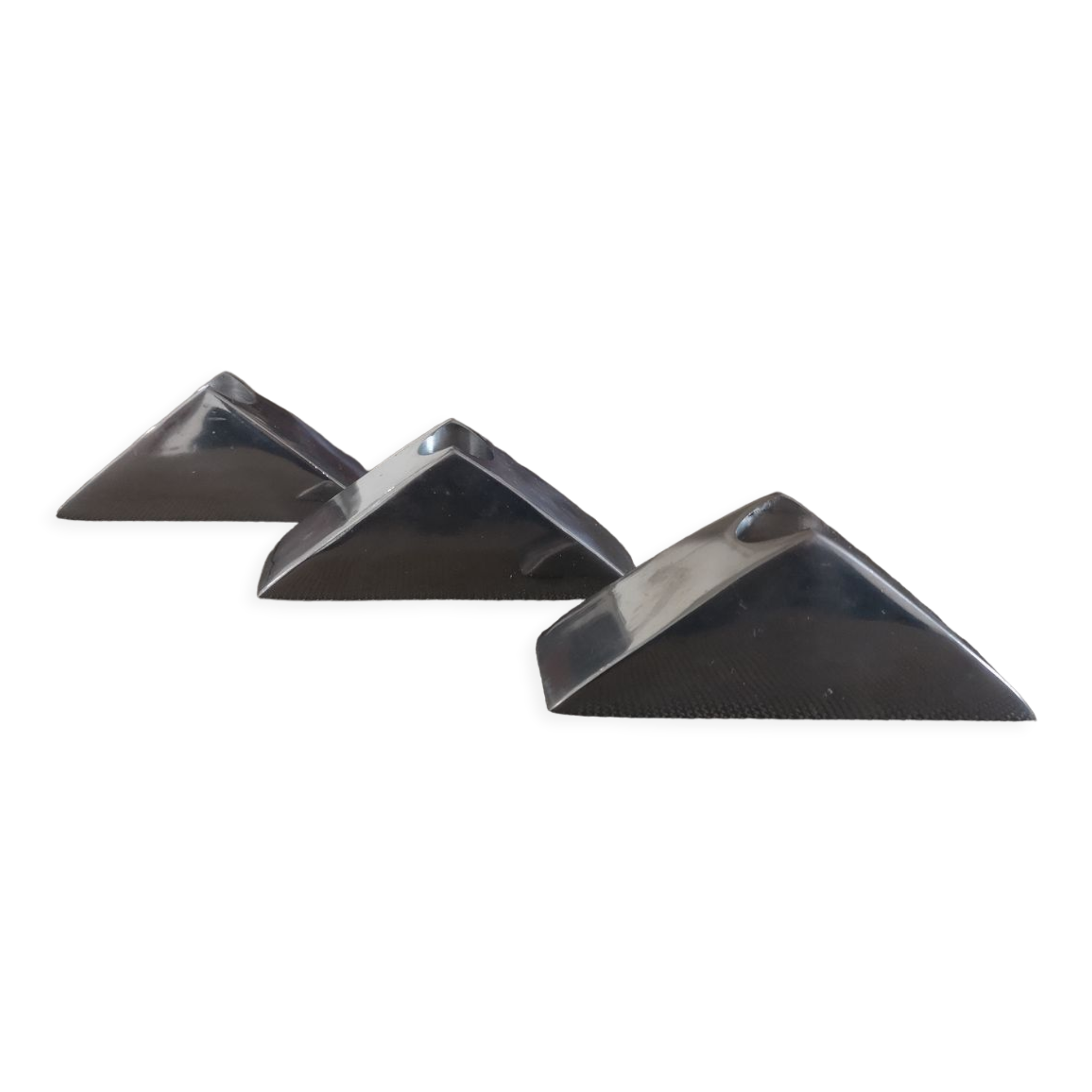 Trio of Scandinavian chrome candle holders - 1970s/80s