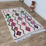 Handmade wool Berber rug 176 X 120 CM