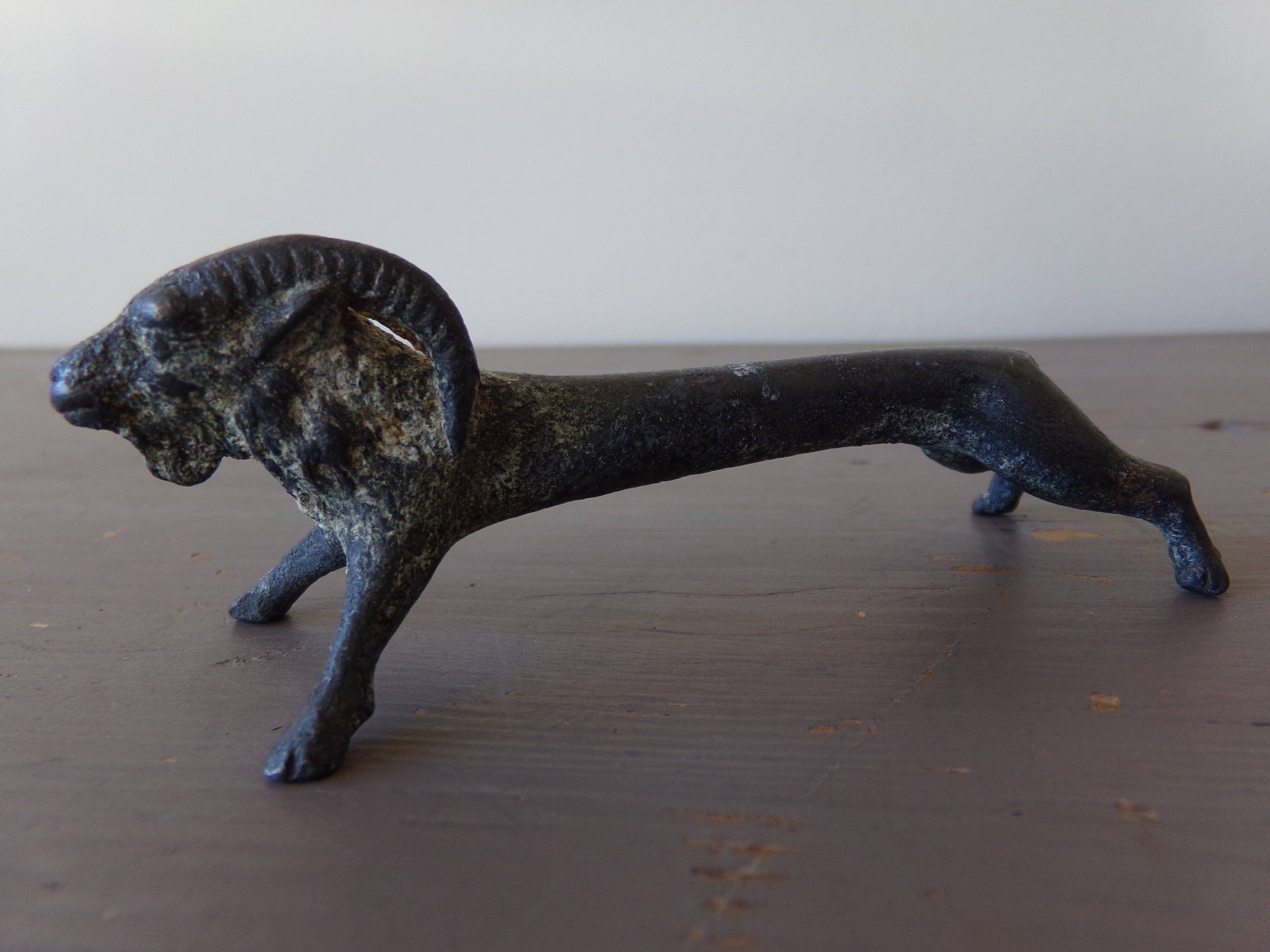 8 antique tin animal knife holders