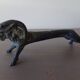 8 antique tin animal knife holders
