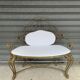 Hammered iron bench 1960s