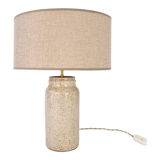 Vintage beige ceramic lamp speckled