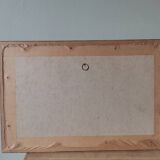 Vintage engraving print frame vernet card