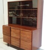 Old cabinet with drawers and showcase