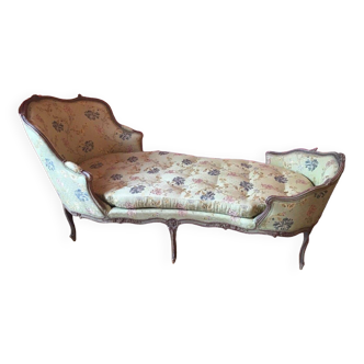 Chaise longue Duchesse bateau époque Louis XV