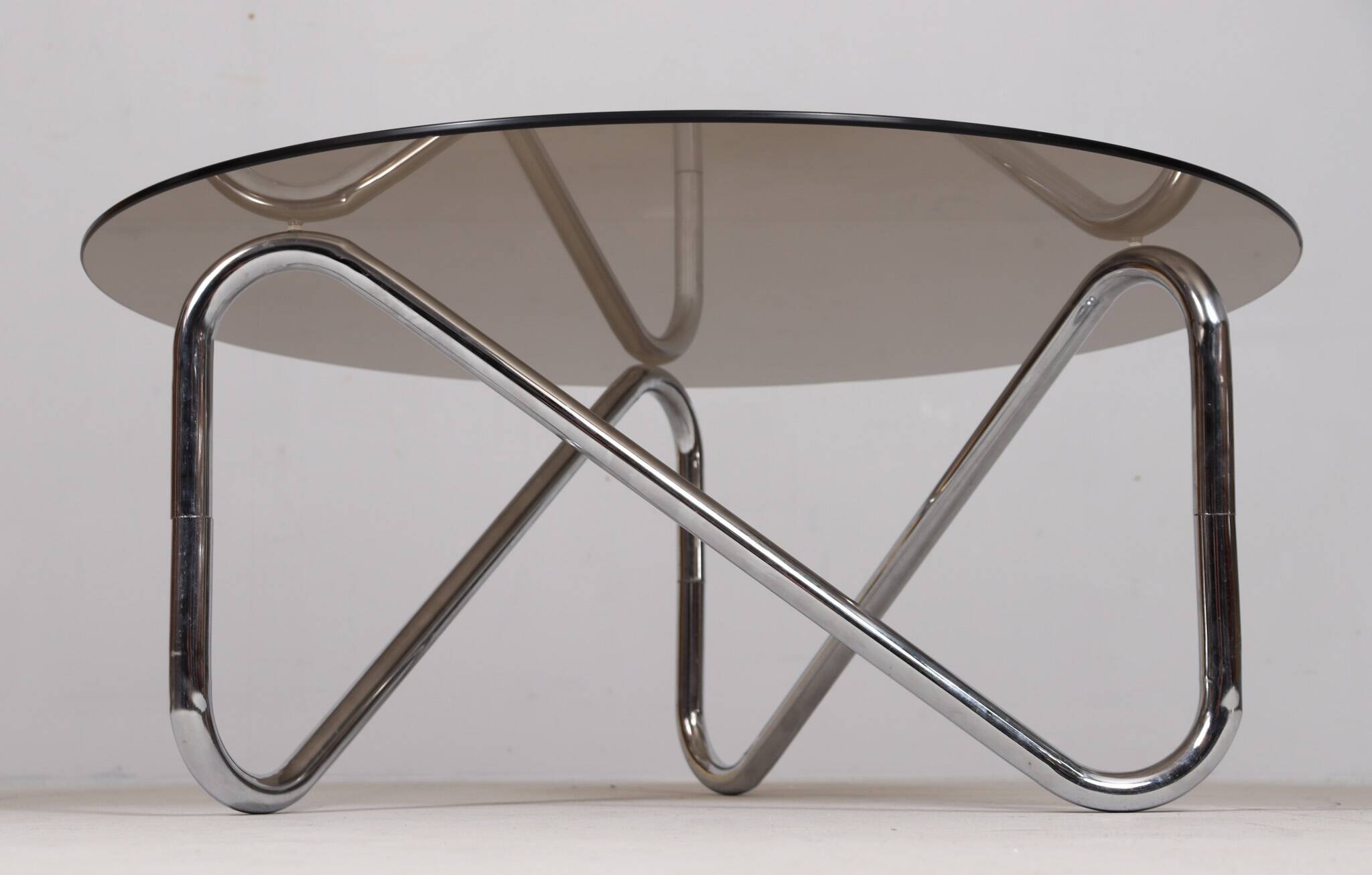 French tubular steel coffee table/coffee table, 1970s