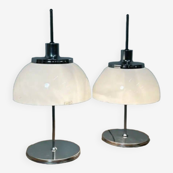 Pair of “FARO” table lamps by Harvey Guzzini, 1970