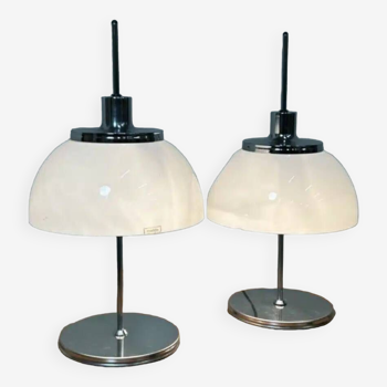 Paire de lampes de table “FARO” par Harvey Guzzini, 1970