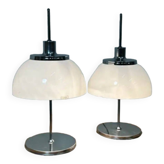 Pair of “FARO” table lamps by Harvey Guzzini, 1970