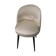 Vintage 1950s white satin armchair with compass legs